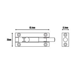 Smith & Locke Necked Door Bolt Silver 63mm