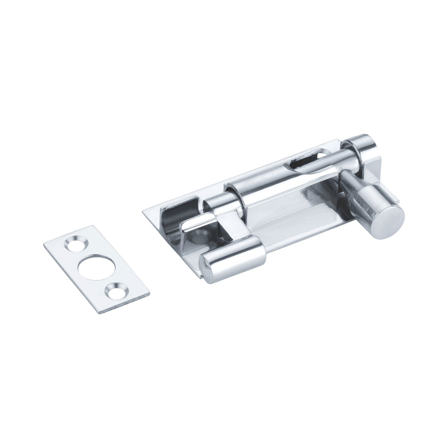 Smith & Locke Necked Door Bolt Silver 63mm (782PX)