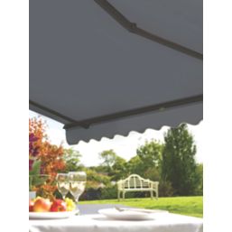 Greenhurst Grosvenor Deluxe Easy-Fit Awning Grey 3.5m x 2.5m
