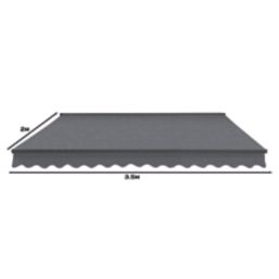 Greenhurst Grosvenor Deluxe Easy-Fit Awning Grey 3.5m x 2.5m