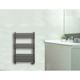 Towelrads 750mm x 500mm 1272BTU Anthracite Flat Designer Towel Radiator
