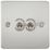 Knightsbridge FP2TOGBC 10AX 2-Gang 2-Way Light Switch  Brushed Chrome