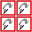 Essentials  Corrosive GHS Labels (Sheet) 100mm x 100mm