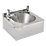 1 Bowl Stainless Steel Round Wall-Hung Washbasin 2 Taps 305mm x 270mm