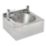 1 Bowl Stainless Steel Round Wall-Hung Washbasin 2 Taps 305mm x 270mm