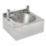 1 Bowl Stainless Steel Round Wall-Hung Washbasin & 2 Taps 305mm x 270mm