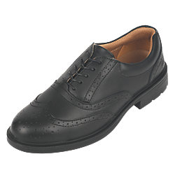 City Knights Brogue   Safety Shoes Black Size 7