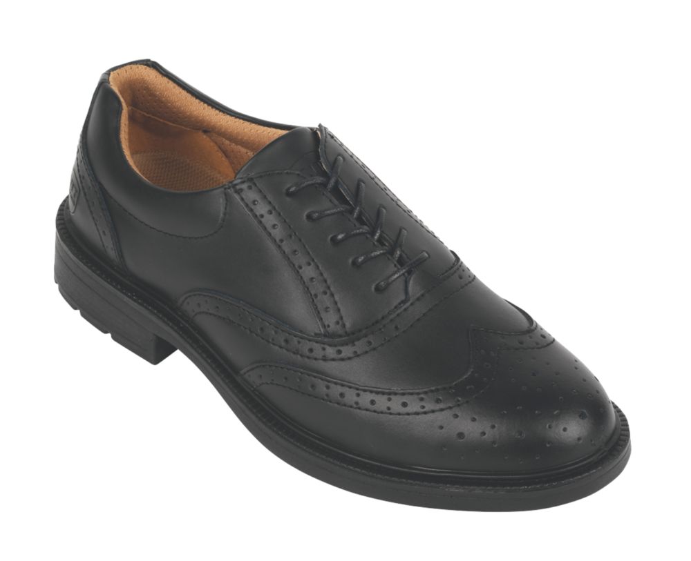 City Knights Brogue Safety Shoes Black Size 7 | Safety Shoes | Screwfix.com