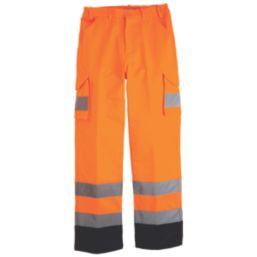 Pro RTX High Visibilty  Cargo Trousers Orange 34" W 31" L