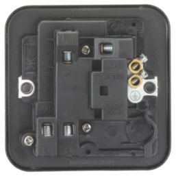 Knightsbridge  13A Switched Metal Clad Fused Spur  Black