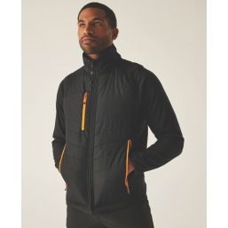 Regatta Pro Universal Bodywarmer Black / Orange Pop Large 46.4" Chest