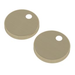 Brixton & Trade Toilet Seat Hinge Cover Caps Slim Brushed Brass