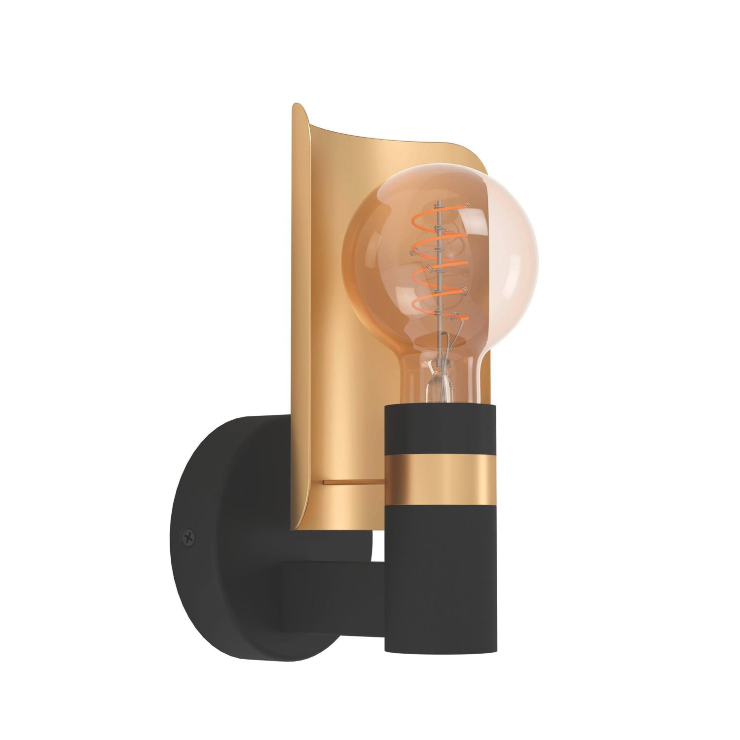 Eglo Hayes Wall Light Black/Brushed Brass (783CV)