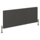 Reina Harley Double 600mm x 1470mm 5389BTU Anthracite Horizontal Designer Radiator