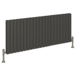 Reina Harley Double 600mm x 1470mm 5389BTU Anthracite Horizontal Designer Radiator