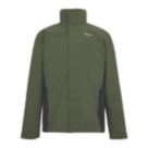Regatta Matt II Waterproof Jacket Dark Khaki / Black 4X Large Size 61" Chest