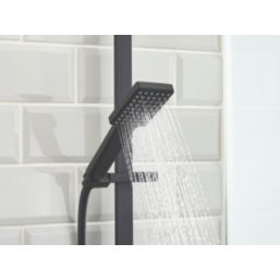 Bristan Cobalt HP/Combi Flexible Concealed Matt Black Thermostatic Dual Control Shower Kit