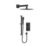 Bristan Cobalt HP/Combi Flexible Concealed Matt Black Thermostatic Dual Control Shower Kit