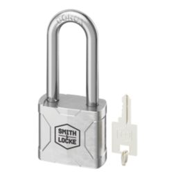 Smith & Locke  Steel  Water-Resistant Long Shackle  Padlock 55mm