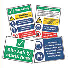 "Site Safety" Signs 400mm x 300mm 4 Pack