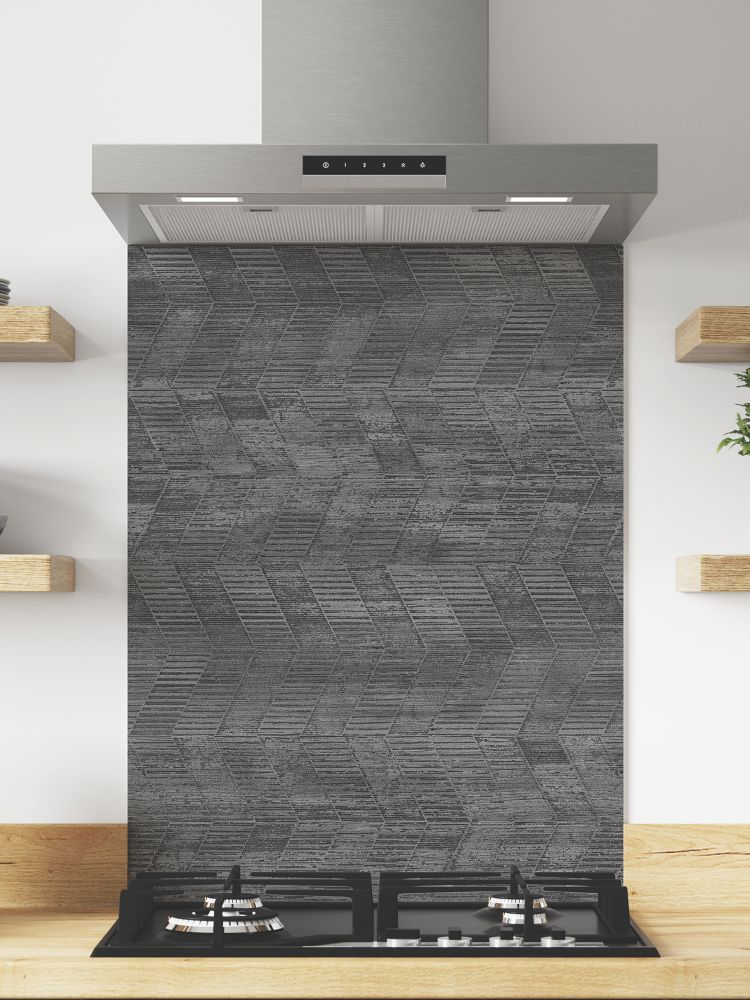Wilsonart  Concrete Chevron Hob Splashback 600mm x 800mm x 4mm