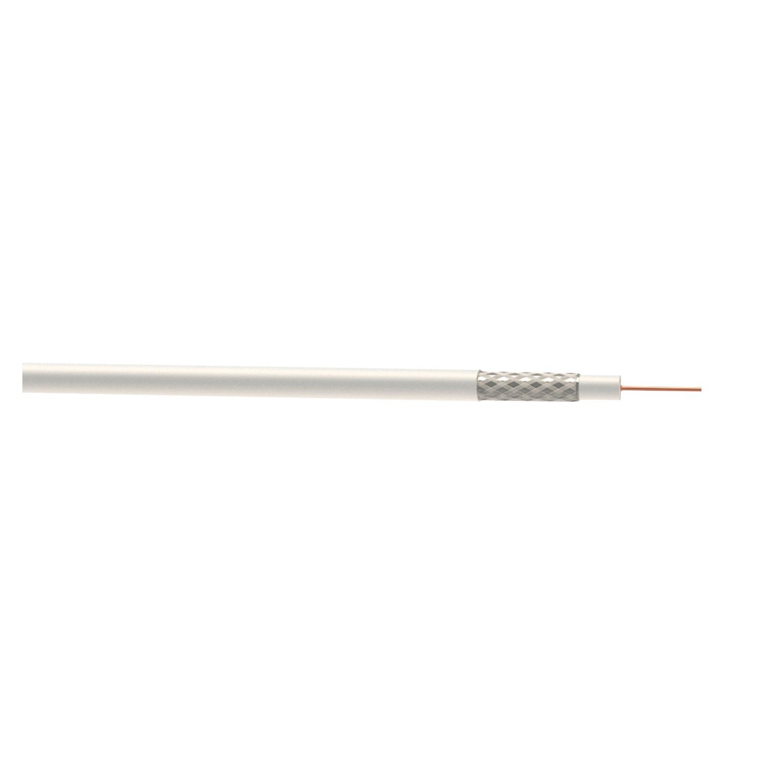 Time RG6 White 1-Core Round Coaxial Cable 50m Drum (783JY)
