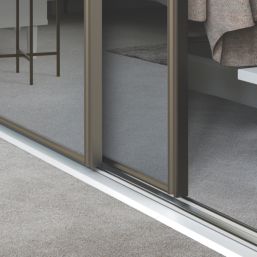 Spacepro Classic 3-Door Sliding Wardrobe Door Kit Nickel Frame Mirror Panel 1760mm x 2260mm
