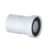 Viva Slinky-Fit Flexible Straight Mini Pan Connector White 200-350mm