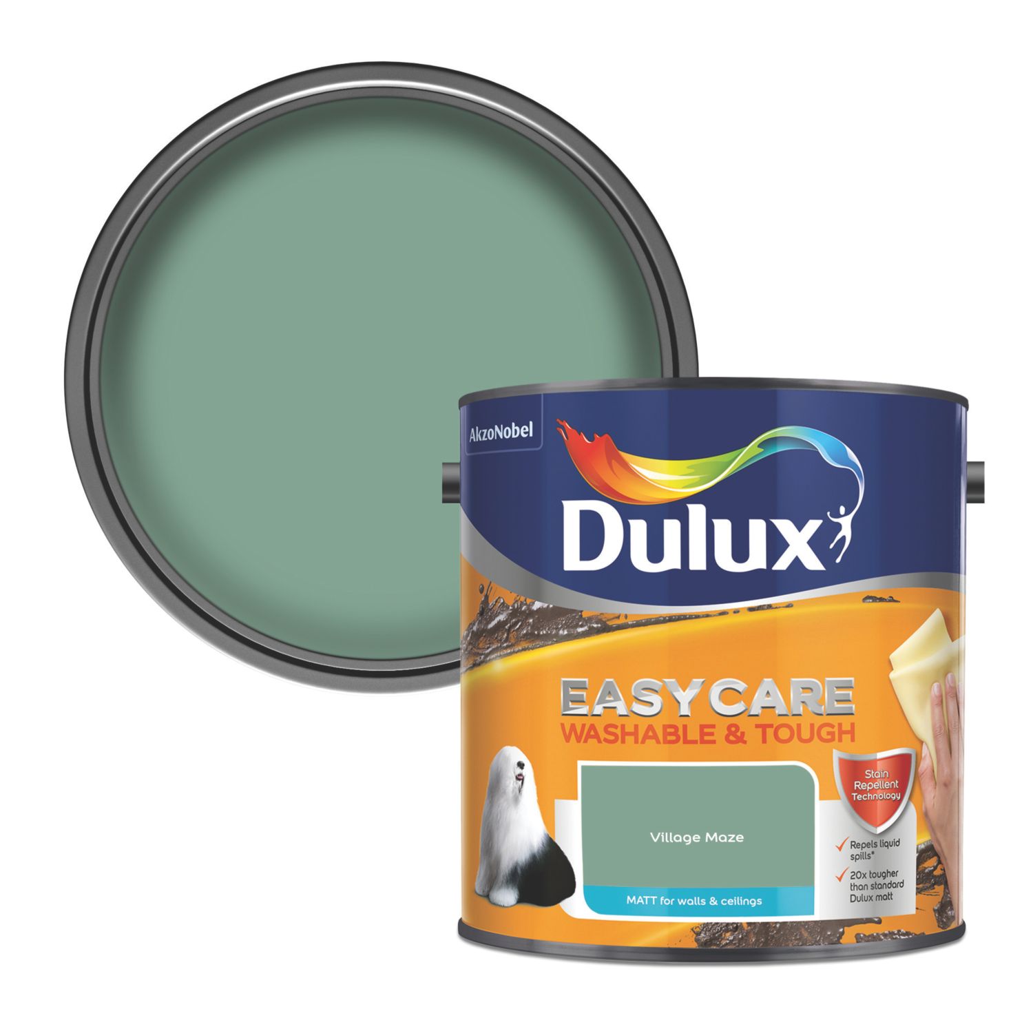 Dulux EasyCare Washable & Tough 2.5Ltr Village Maze Matt Emulsion Paint (783PJ)