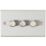 Knightsbridge CS2183BC 3-Gang 2-Way LED Dimmer Switch  Brushed Chrome