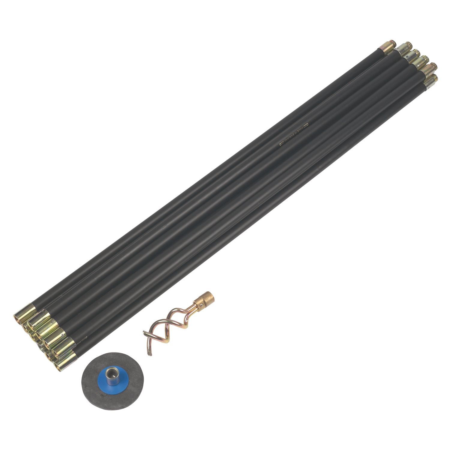 Bailey 19mm Black Drain Rod Set 9.14m 12 Pieces (78472)
