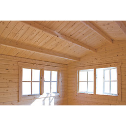Shire Kinver 14' x 14' (Nominal) Apex Timber Log Cabin