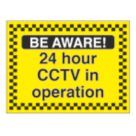 "24-Hour CCTV In Operation" Sign 450mm x 600mm