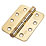 Eclipse  Electro Brass Grade 11 Fire Rated Ball Bearing Fire Hinges Radius Corners 102mm x 76mm 2 Pack