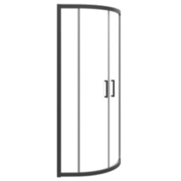 Essentials Framed Quadrant Shower Enclosure  Matt Black 800mm x 800mm x 1850mm