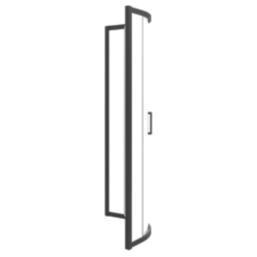 Essentials Framed Quadrant Shower Enclosure  Matt Black 800mm x 800mm x 1850mm