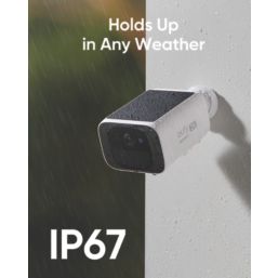 Eufy Solo Cam S220  Rechargeable Battery-Operated White Wireless 2K Indoor & Outdoor Square Security Camera 2 Pack