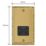 Varilight  1-Gang Dual Voltage Shaver Socket 115V Georgian Brass with Black Inserts