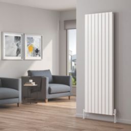 Reina Piatto Single 1800mm x 520mm 4009BTU White Vertical Designer Radiator