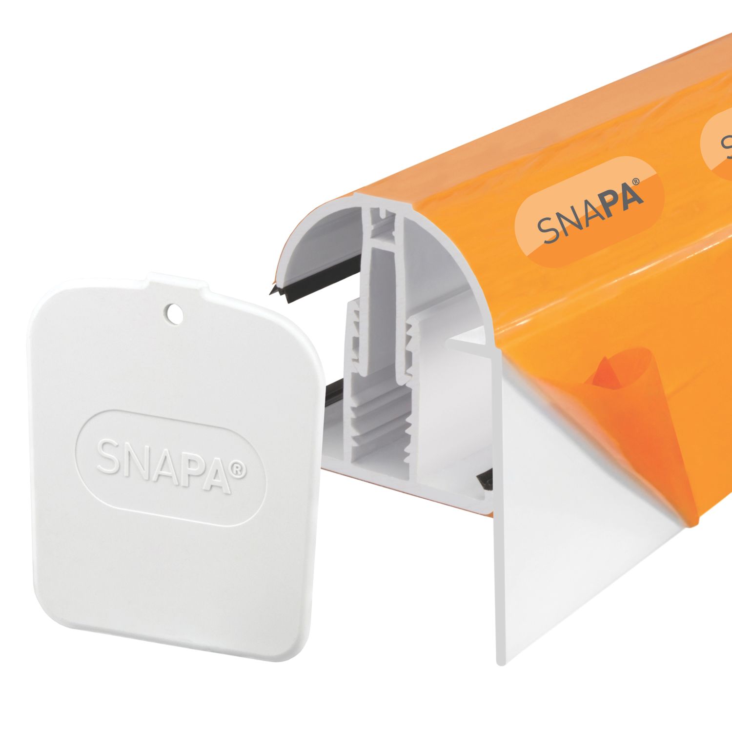 SNAPA White 16mm Gable Bar 3000mm x 50mm (784HH)
