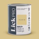 LickPro Max+ 1Ltr Yellow 09 Matt Emulsion  Paint