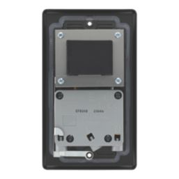 LAP  2-Gang Dual Voltage Shaver Socket 115/240V Matt Black with Black Inserts