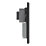 LAP  2-Gang Dual Voltage Shaver Socket 115/240V Matt Black with Black Inserts