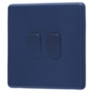 Arlec  10A 2-Gang 2-Way Light Switch  Blue