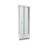 ETAL  Framed Rectangular Bi-Fold Shower Door Satin Chrome 890mm x 1900mm