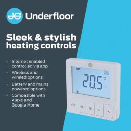 JG Underfloor JGSTATRF4BW Wireless RF Programmable Thermostat White 240V