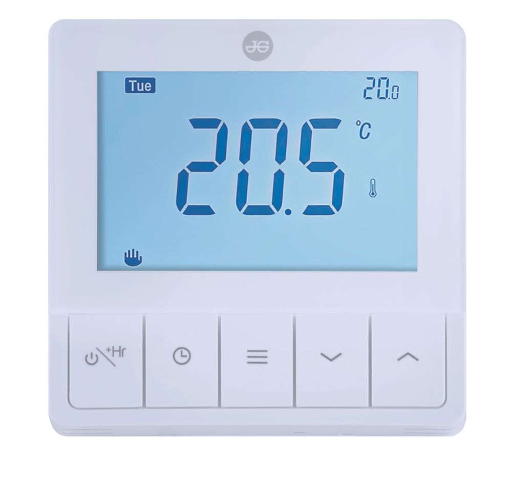 JG Underfloor JGSTATRF4BW Wireless RF Programmable Thermostat White ...