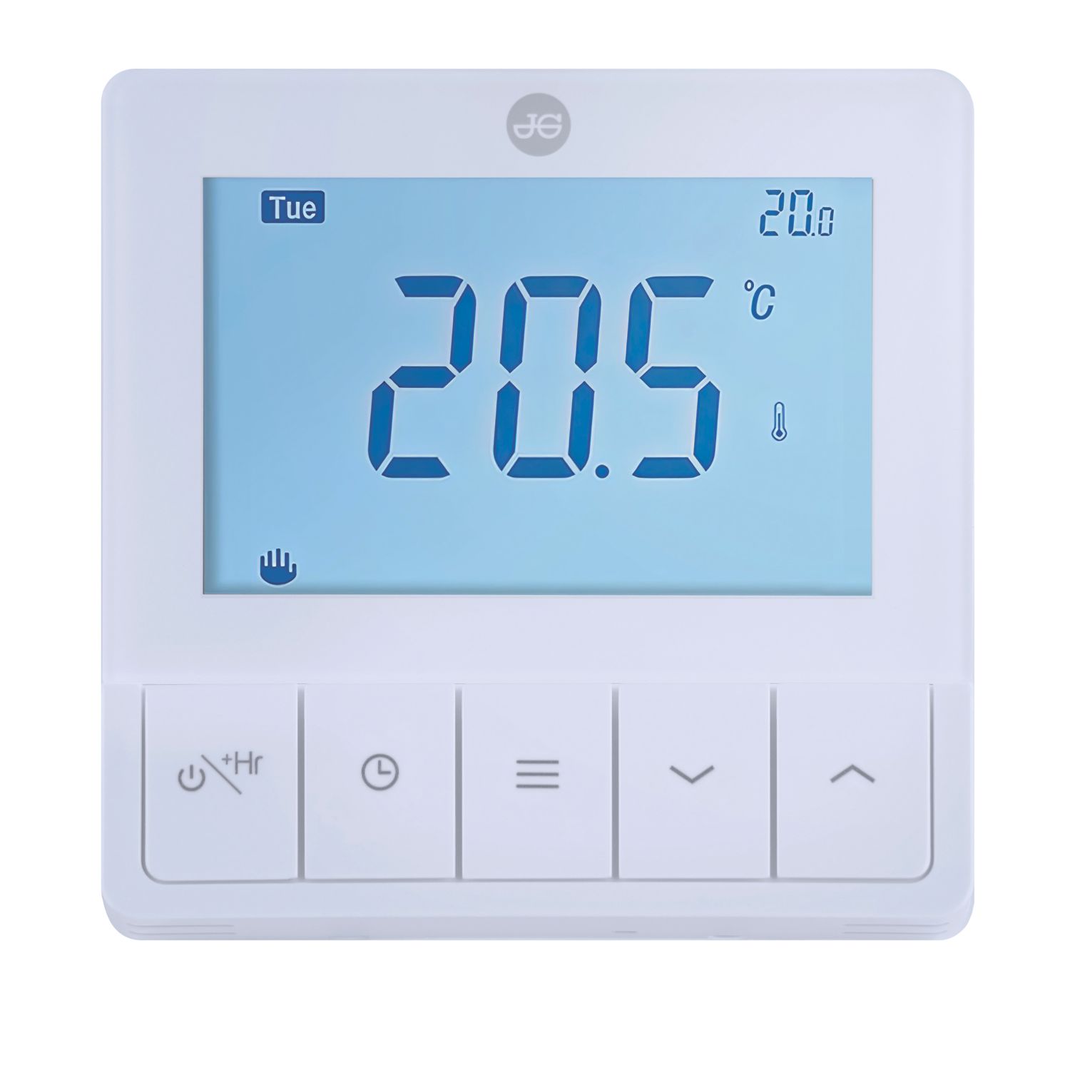 JG Underfloor JGSTATRF4BW Wireless RF Programmable Thermostat White 240V (784TA)