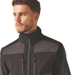 Regatta E-Volve  2-Layer Softshell Jacket Ash/Black X Small 35.5" Chest