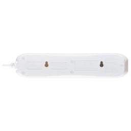 Masterplug 13A 4-Gang Unswitched Surge-Protected Extension Lead White 4m